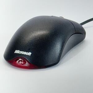 Microsoft Wheel Mouse Optical USB PS/2 Compatible Corded Black X802382 1.1A